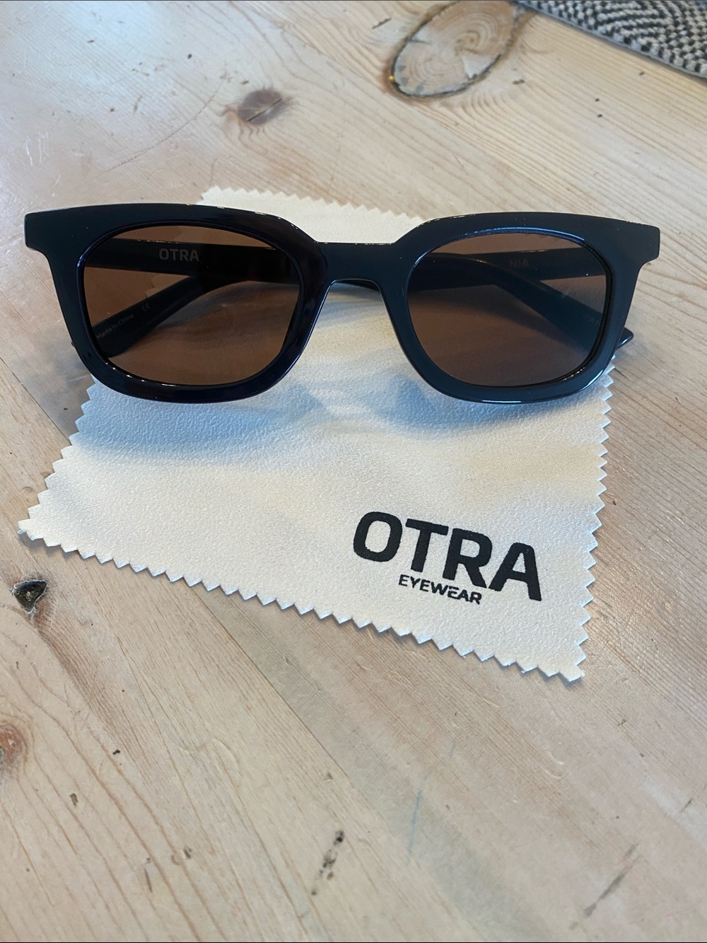 OTRA Men's Black Sunglasses with Brown Lenses